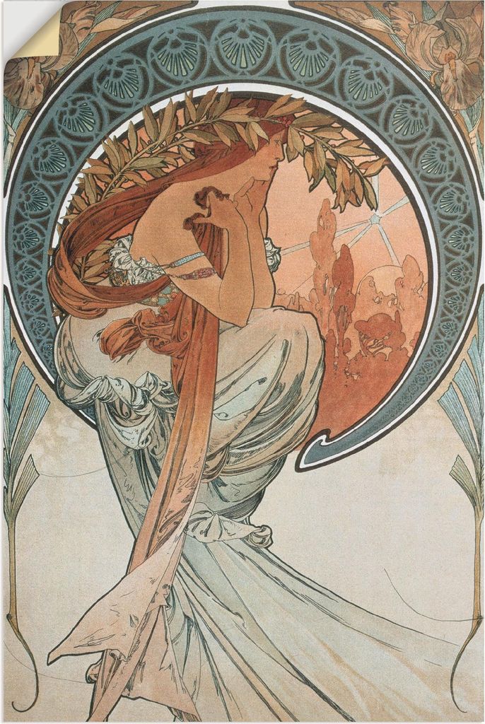 ARTland Wandbild, selbstklebend Vier Künste: Die Poesie. 1898 Größe: 20x30 cm