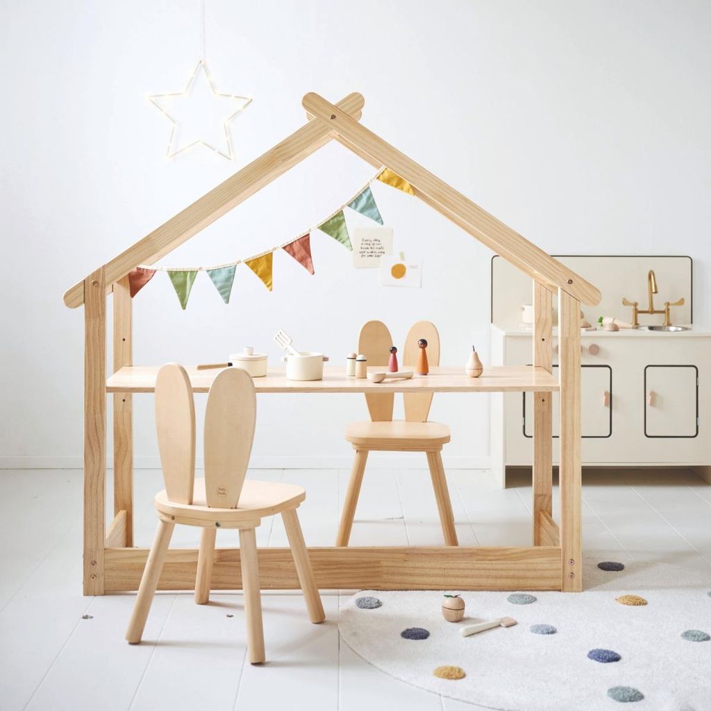 Petite Amélie Kinderschreibtisch Haus Maison - Natur Produktbild 