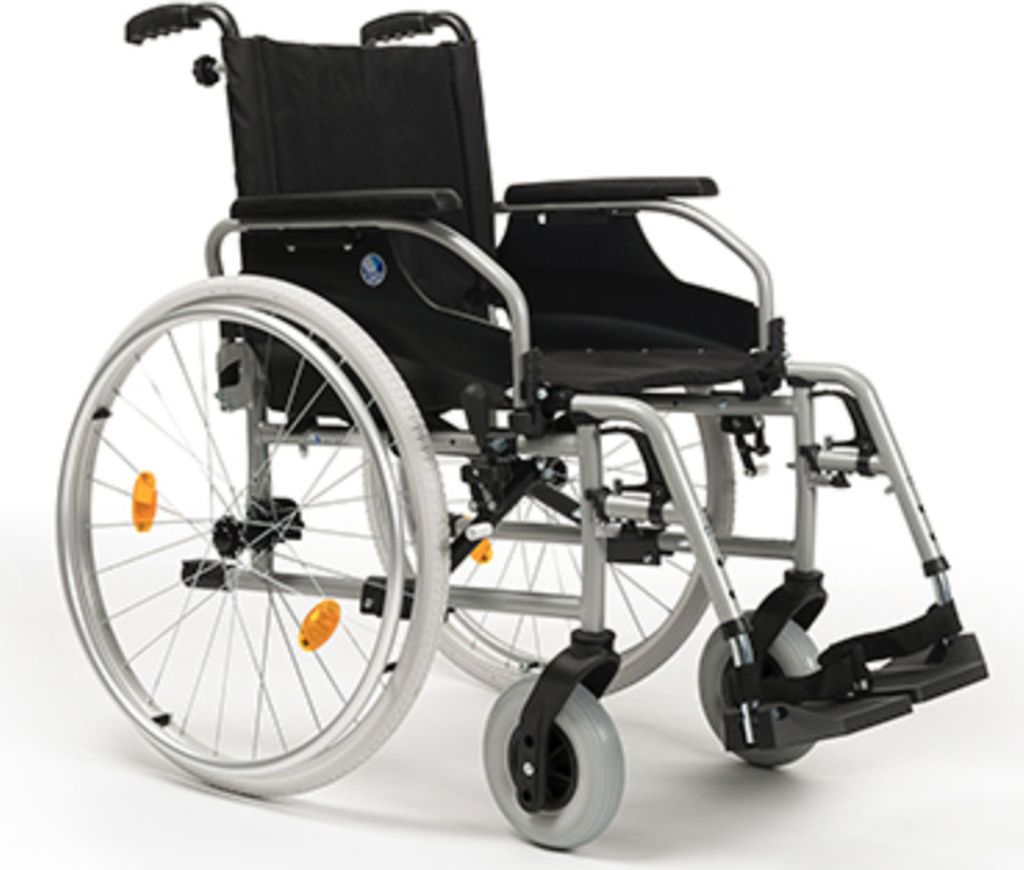 Standard-Faltrollstuhl D100 mit Trommelbremse für Produktbild 