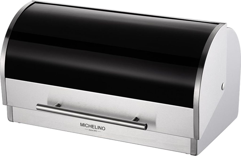 Michelino Brotkasten 39,5 x 24 x 21 cm Glas-Schwarz 81448 Produktbild 