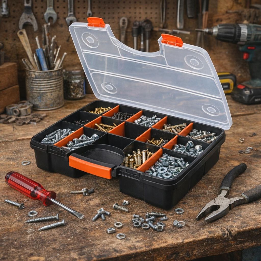 2 Stück XL Organizer Sortimentskasten Kleinteilemagazin Schraubenbox
