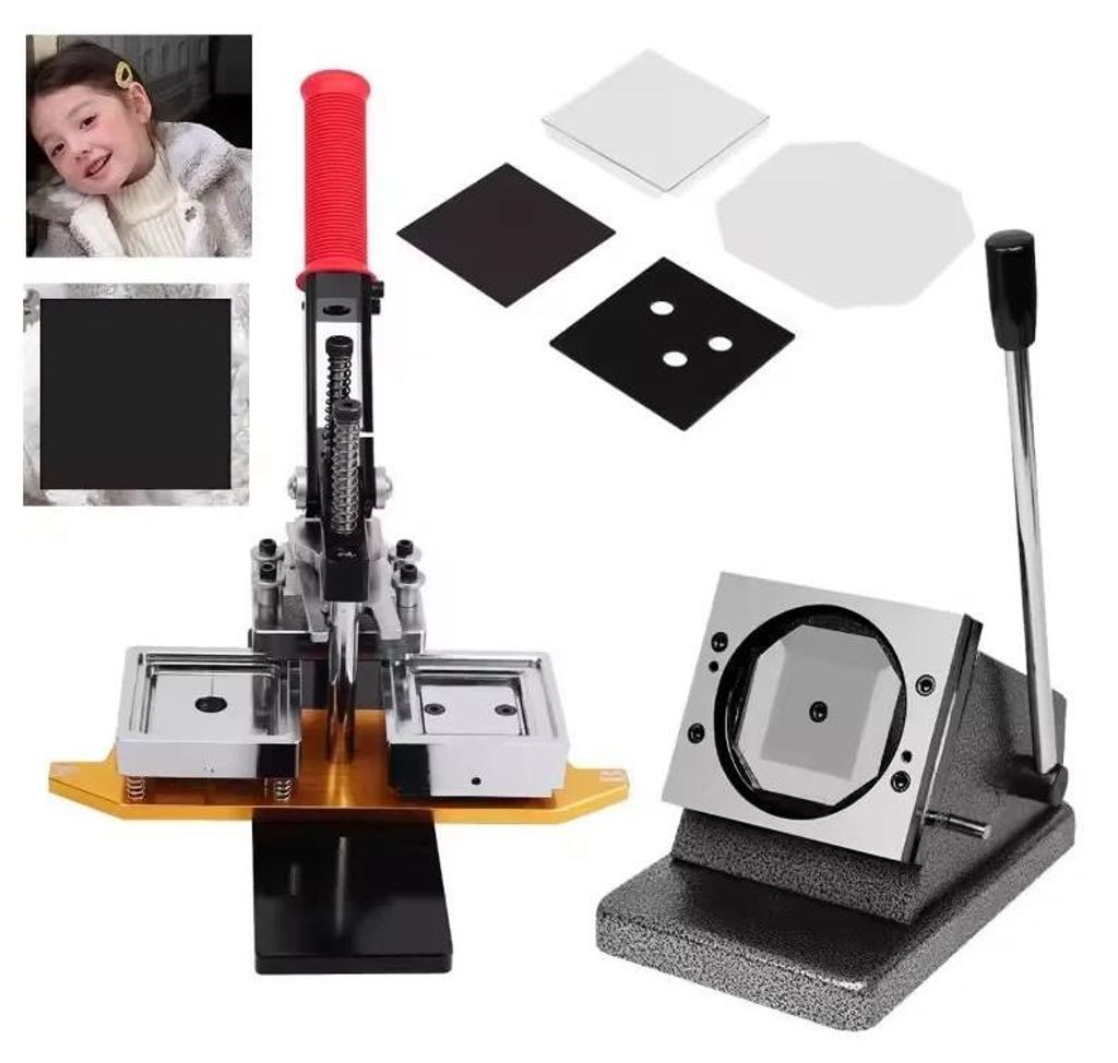 Magnetpresse - DIY Set - Mit Form - Für Kühlschrank- & Fotomagnete - Größe 5×5 cm Basis-Set