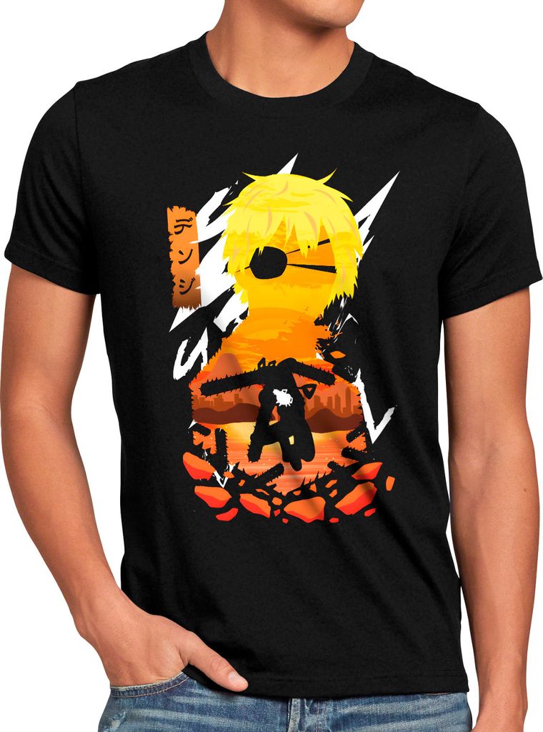 style3 Chainsaws Herren T-Shirt denji anime manga cosplay devil hunter