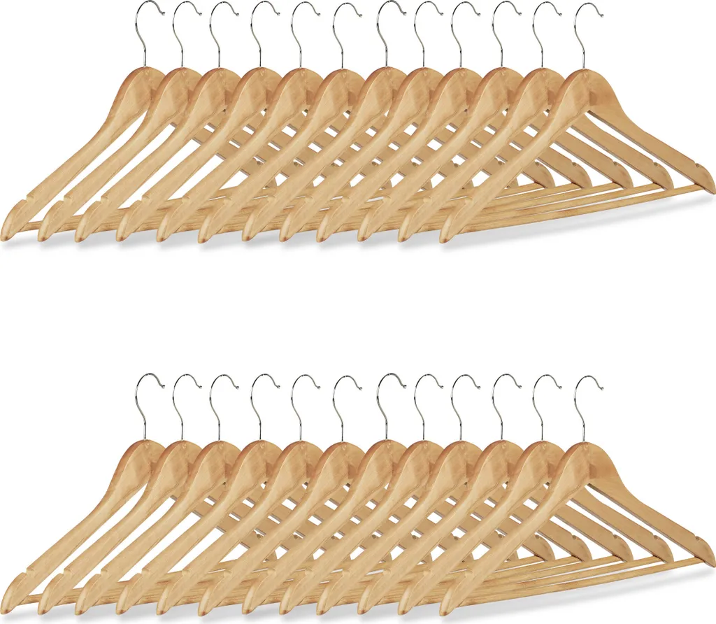 Évitez les Vêtements qui Glissent avec le Set de Cintres Relaxdays Robustes
