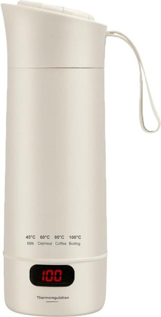 400 ml Tragbarer Reise-Wasserkocher mit 4 Temperaturstufen – Innenbehälter aus Edelstahl 304, automatische Abschaltung für unterwegs
