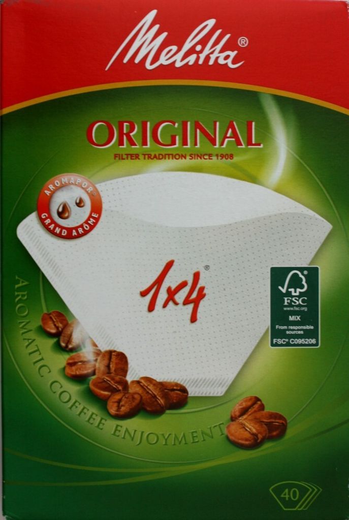 Melitta Kaffeefilter Größe: 1x4 Inhalt: 40 Stück Produktbild 