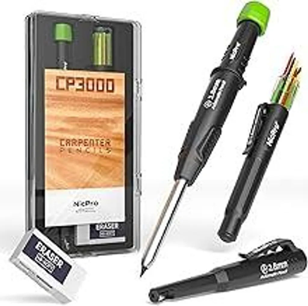 Matita Falegname Professionale Nicpro CP3000 con Mine e Temperino
