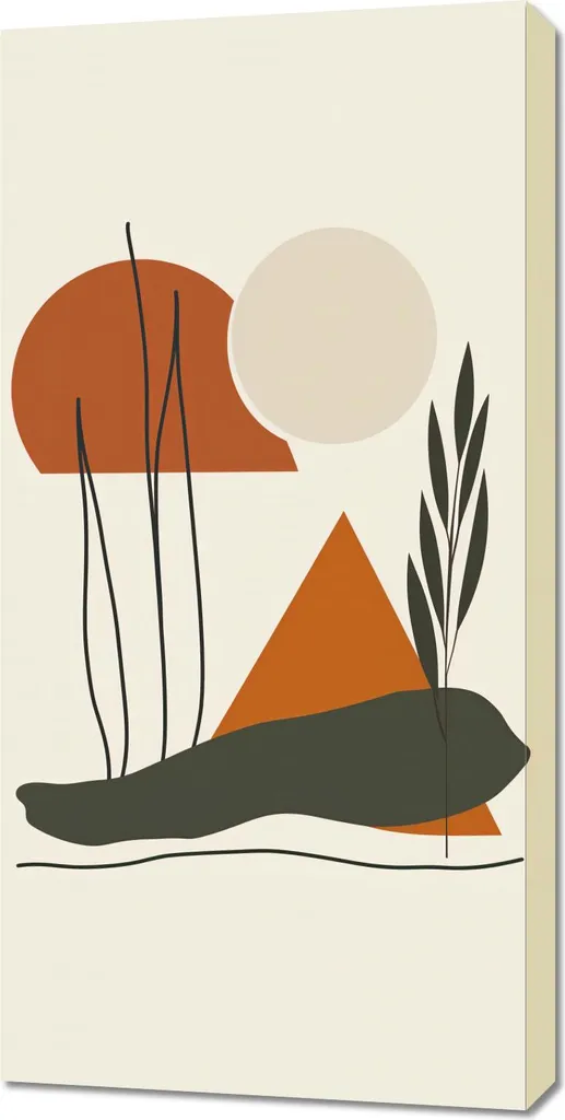 Sublimez un mur vide avec cette Image Vue beige 50 x 100 cm élégante