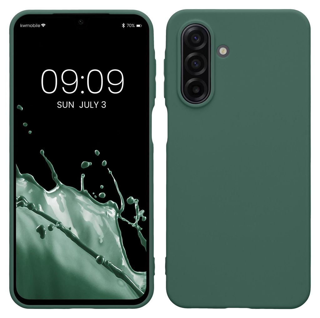 kwmobile Handyhülle für Samsung Galaxy A17 4G / 5G Hülle - TPU Case - Kabelloses Laden - Schutzhülle Cover in Tannengrün