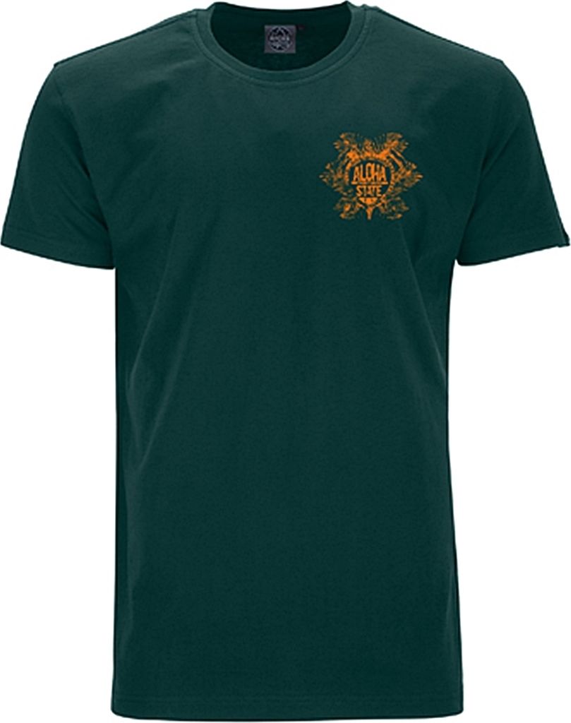 Übergrößen T-Shirt Aloha Turtle orange AHORN SPORTSWEAR bottle green 3XL