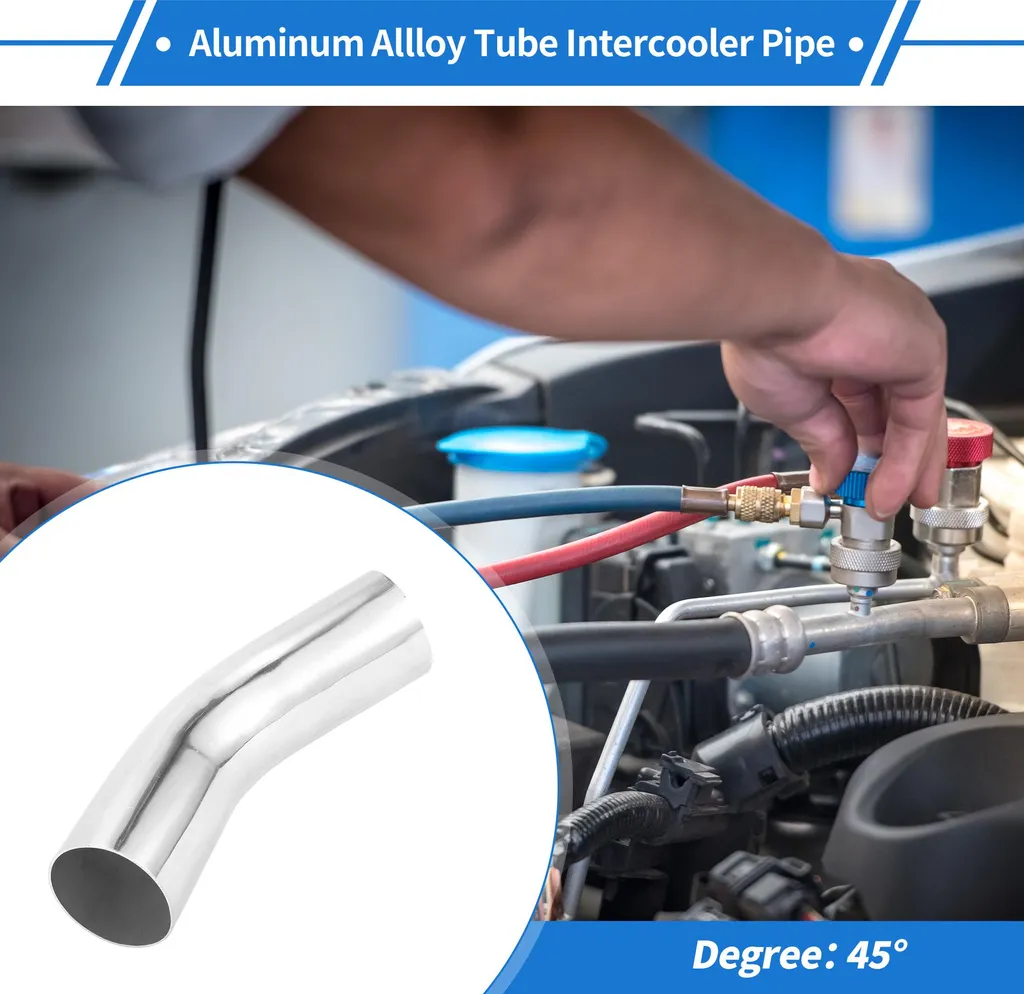 Tuyau intercooler 89mm à 45 degrés pour montage échangeur sur mesure