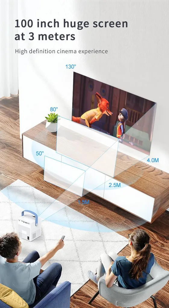 Vidéoprojecteur Cinéma Maison CY402 Android - Idéal Streaming & Jeux - 7
