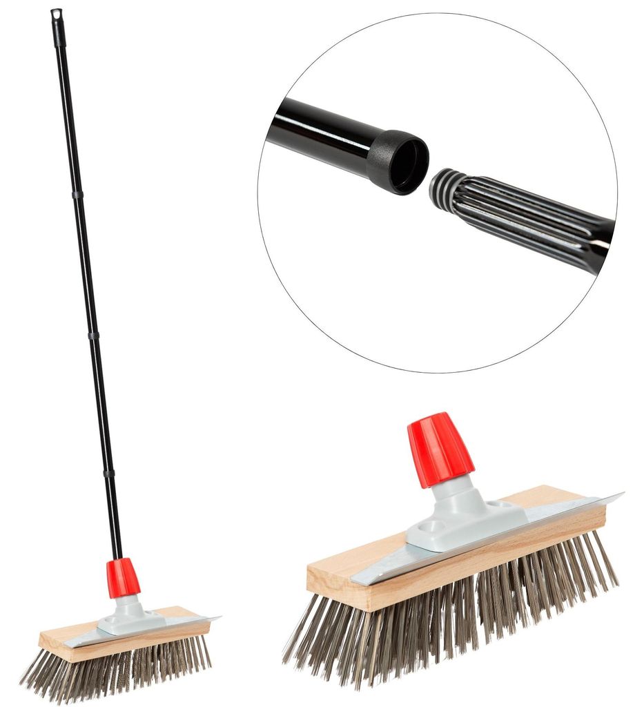 Novaliv Robuster Drahtbesen mit Stiel – Stahlbesen mit Produktbild 