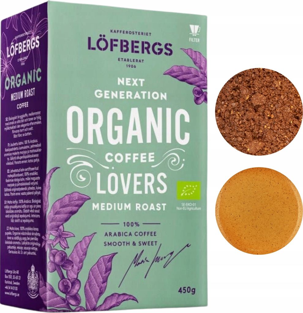 Lofbergs Organik Medium Roast café arabicamoulu 450g Image du produit 