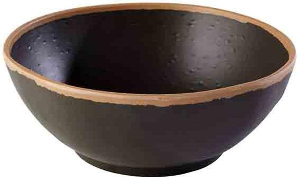 APS 84578 Schale CROCKER, Ø 21 cm, Höhe 8 cm, 1,45 Liter, Melamin, braun mit hellbraunem Rand