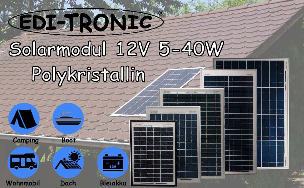 Solarmodul 5W Solarpanel Solarzelle 12V P5