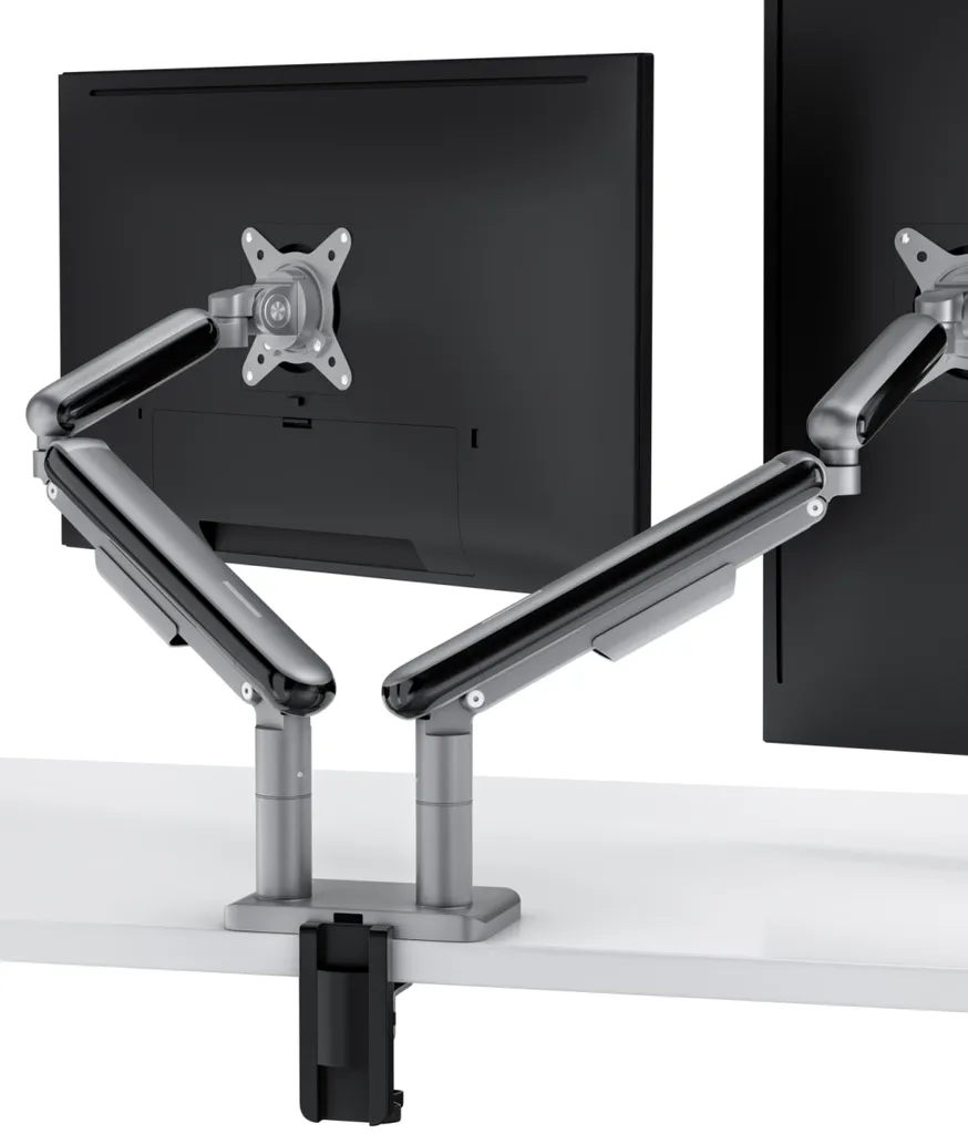 Desktronic Support Double Écran PC 17-32 Pouces Blanc VESA 75/100 16kg