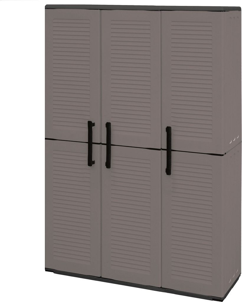 Trójdrzwiowa Szkaf Pvc 102X37X163Cm Szara 3X10 Zdjęcie produktu 