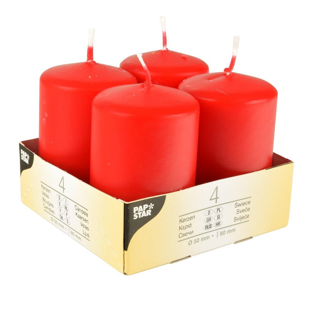 PAPSTAR 10490 - Zylinder - Rot - 16 h - 4 Stück(e) Produktbild 