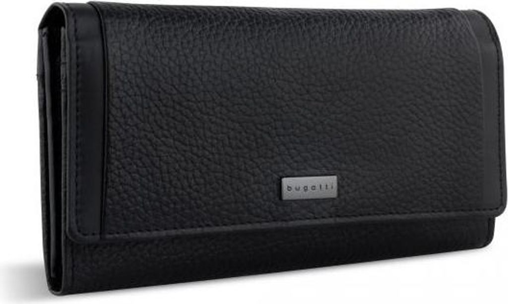 bugatti Geldbörse Ladies Long Wallet With Flap Black schwarz