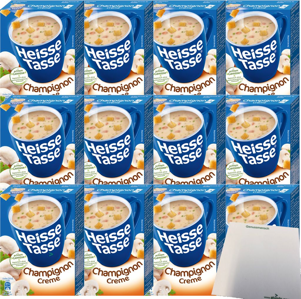 Erasco Heisse Tasse Champignon Creme Suppe 12er Pack (36 Produktbild 