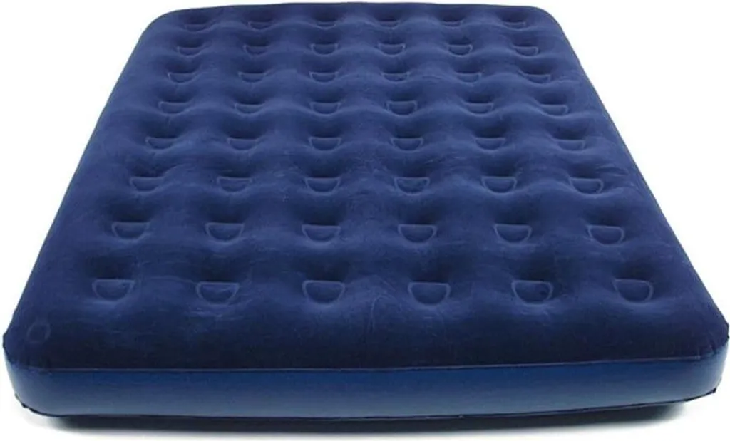 Lit gonflable d'appoint 2 places bleu royal 203 x 152 cm - Idéal invités