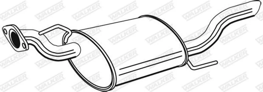 Silencieux arrière WALKER 24176 pour Nissan Juke - Référence 201001KA0A