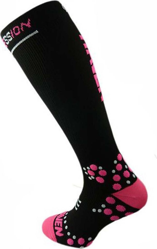 HAVEN Fahrradkniestrümpfe - EVOTEC SILVER - Schwarz/Rosa Produktbild 
