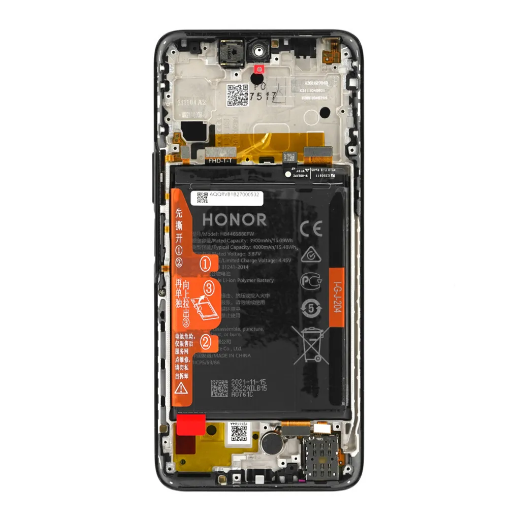 Écran de Remplacement et Batterie pour Honor X20 SE Noir Réparer - 2