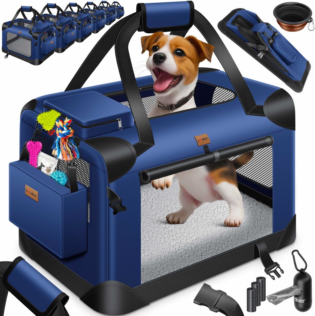LOVPET® Hundebox Hundetransportbox faltbar Inkl.Hundenapf Produktbild