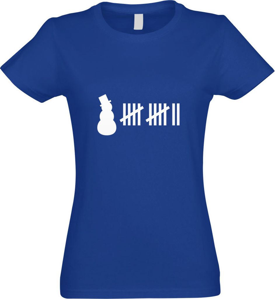 Kiwistar - T-Shirt tailliert - Damen - royal - Schneemann Killer - mit Motiv Bedruckt - Funshirt Design - Sport - Freizeit - Damen - S