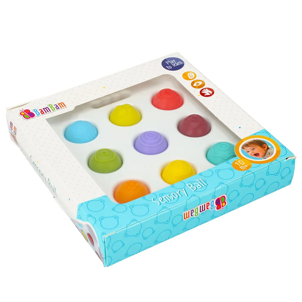 Tableau de Bord Sensoriel BAM BAM avec 3 Balles de Texture Variées