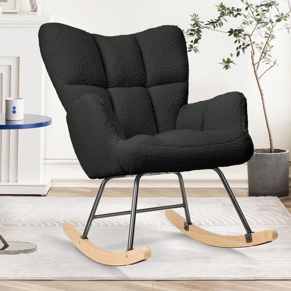 Hawthyhome Schaukelstuhl gepolstert Relaxsessel für Produktbild 