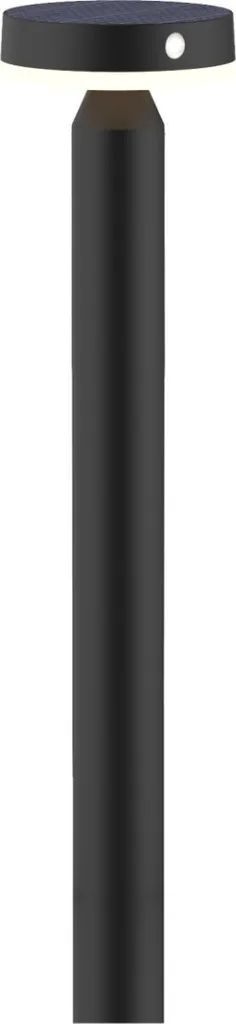 Lampadaire extérieur solaire GWINEA Polux LED 4,5W noir mat avec PIR
