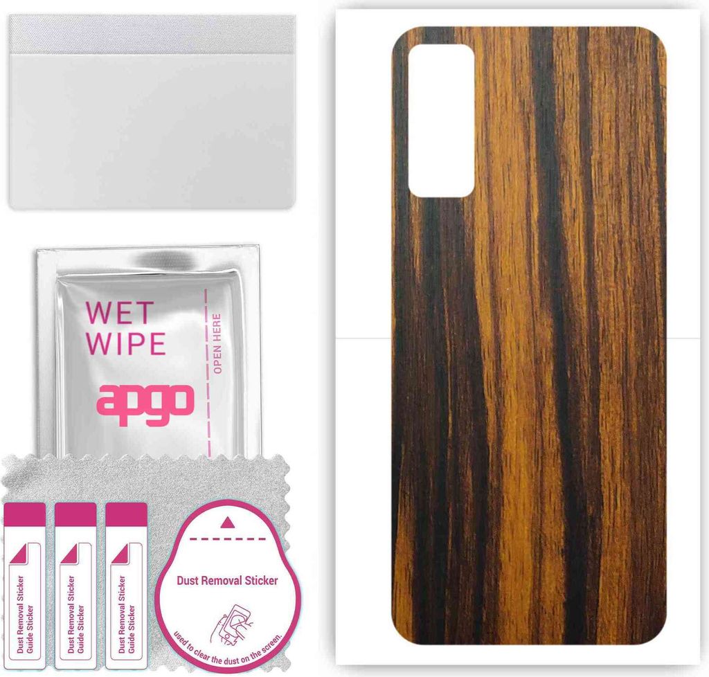 apgo Rückseite Schutzfolie, Skin, kompatibel mit Honor 30 Youth, Hinten Displayschutzfolie aus Vinylfolie, kratzfest, einfache Montage - Tigerwood