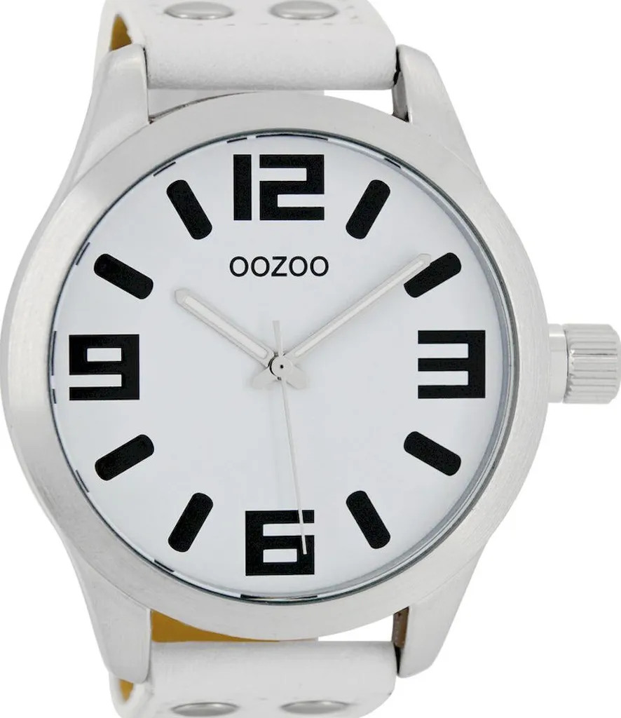 Montre Analogique Homme Oozoo C1000 - Cadran Blanc et Style Épuré