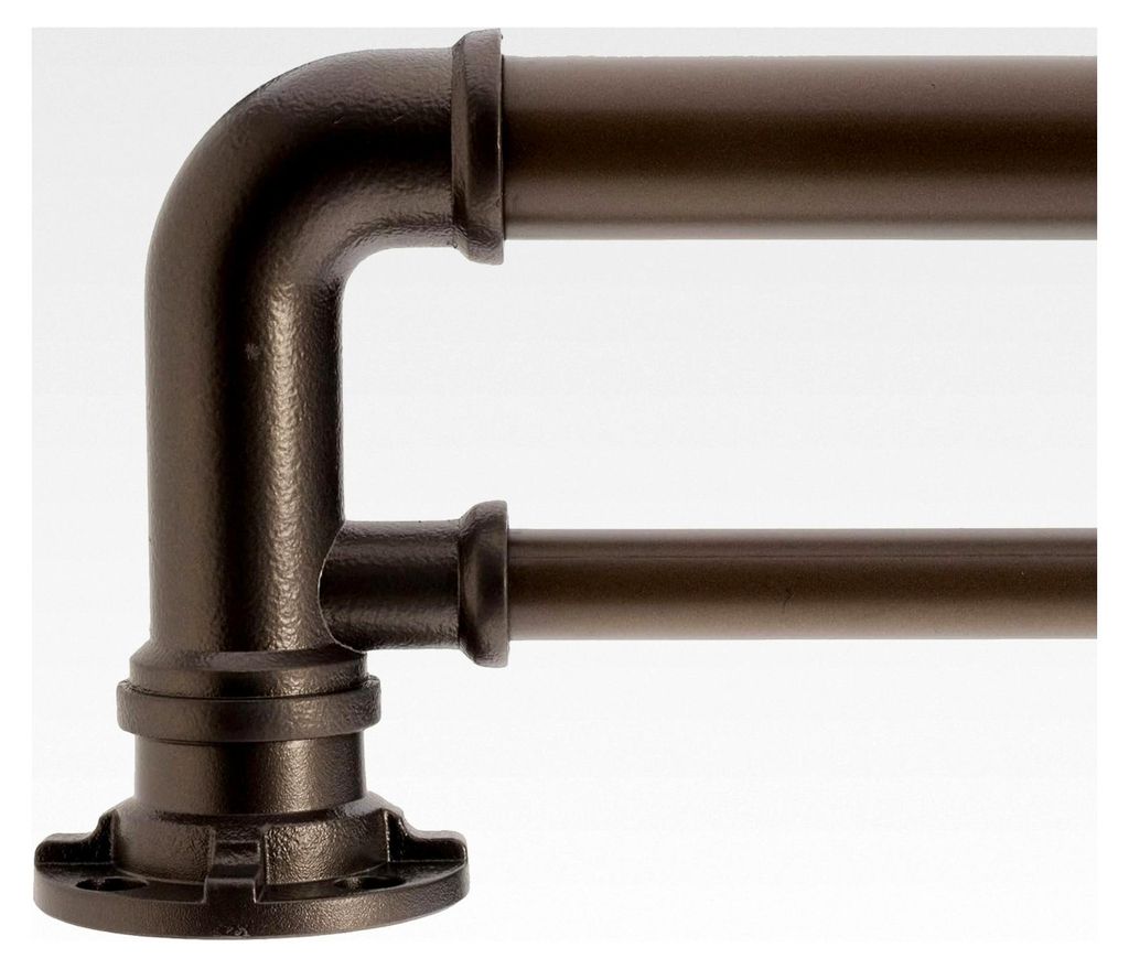 2,5 cm Doppel-Gardinenstangen-Set, 45,7 bis 91,4 cm, dunkle Bronze