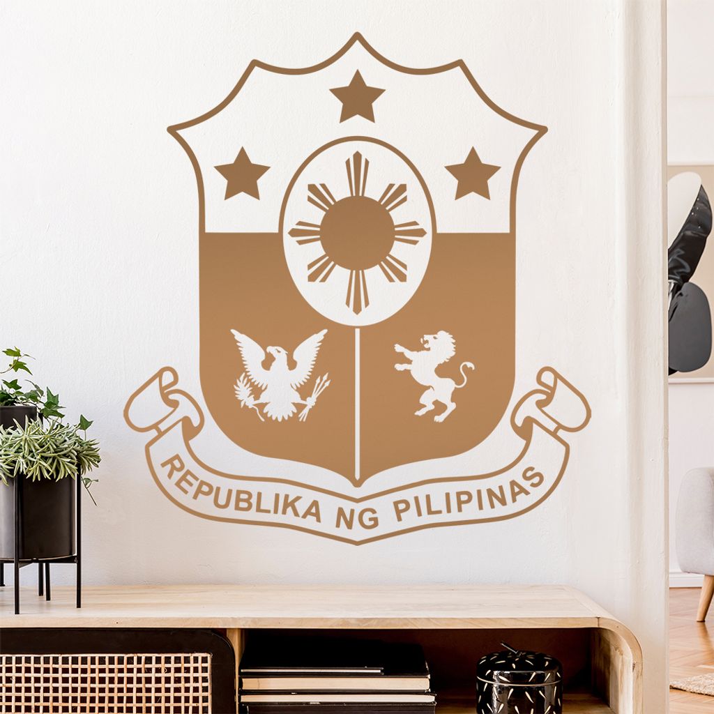 Philippinen Wappen Wandtattoo Wandaufkleber Wall Sticker - Dekoration, Küche, Wohnzimmer, Schlafzimmer, Badezimmer