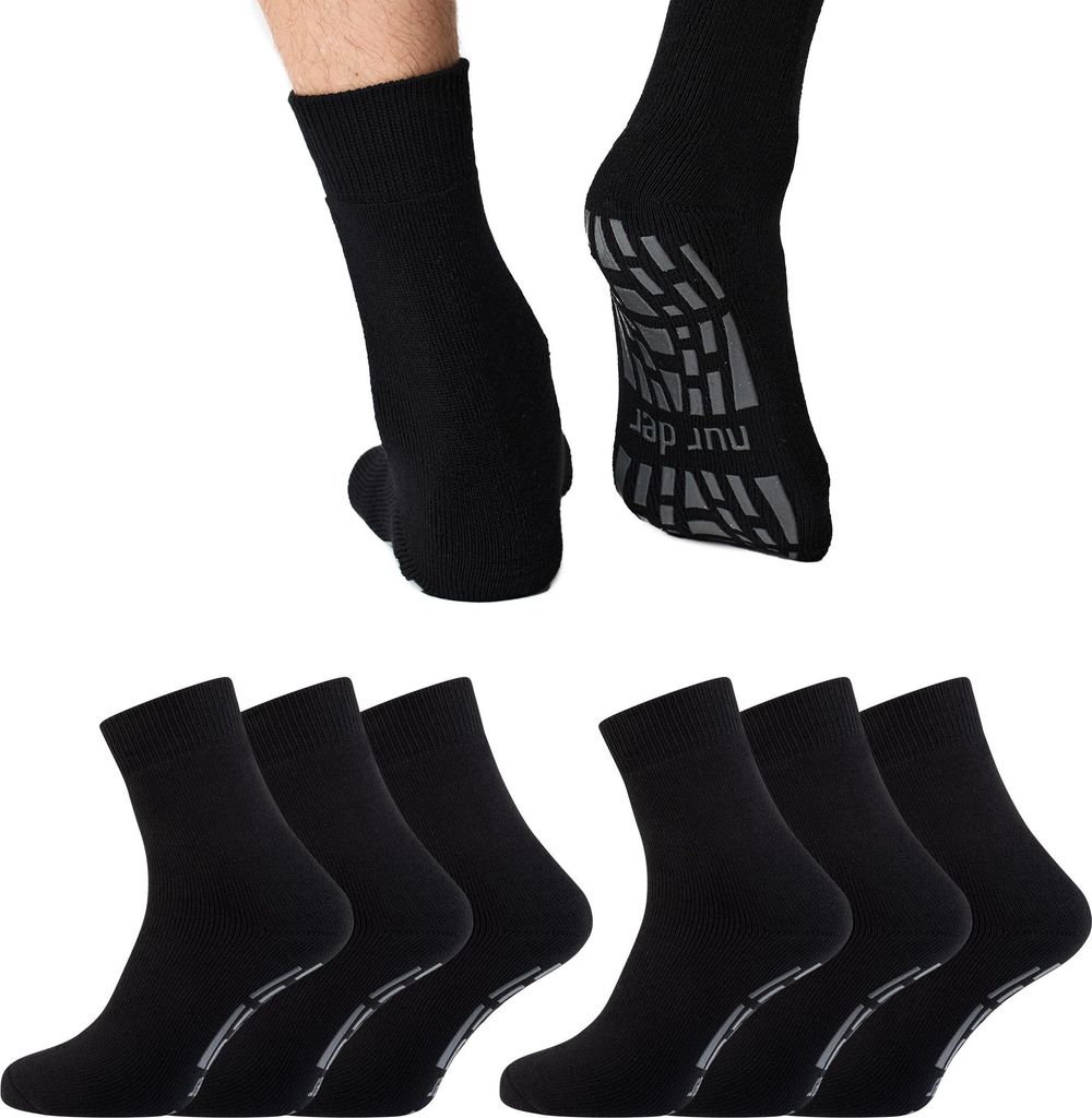 NUR DIE Herren Freizeitsocken 6-Pack Stoppersocke Produktbild 