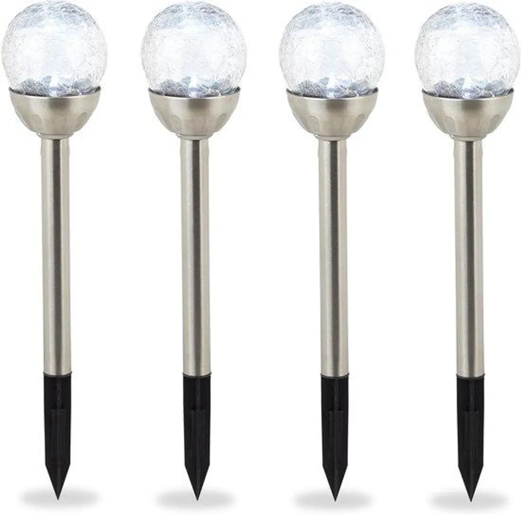 Luminaire de jardin étanche en verre blanc pour baliser sans câbles