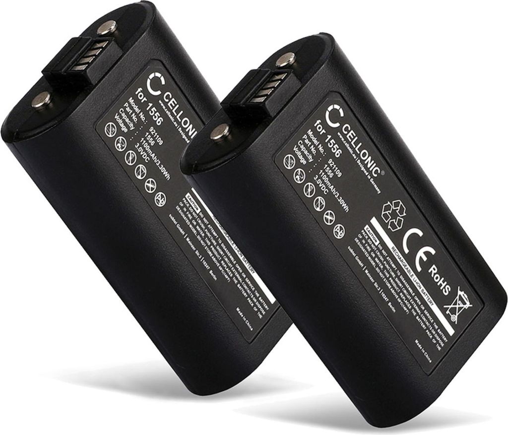 CELLONIC 2x Akku für Spielekonsole Kompatibel mit Microsoft Xbox Series S Controller, Xbox One Controller, Xbox Series X Controller, 1556 - (1100m...