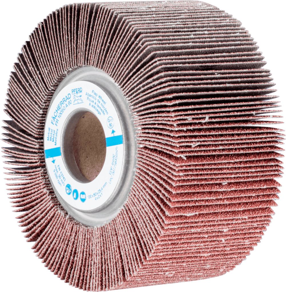PFERD TOOLS Lamellenschleifrad FR Ø 100x50mm Bohrung Ø 25,4 mm A60 für universelle Anwendung
