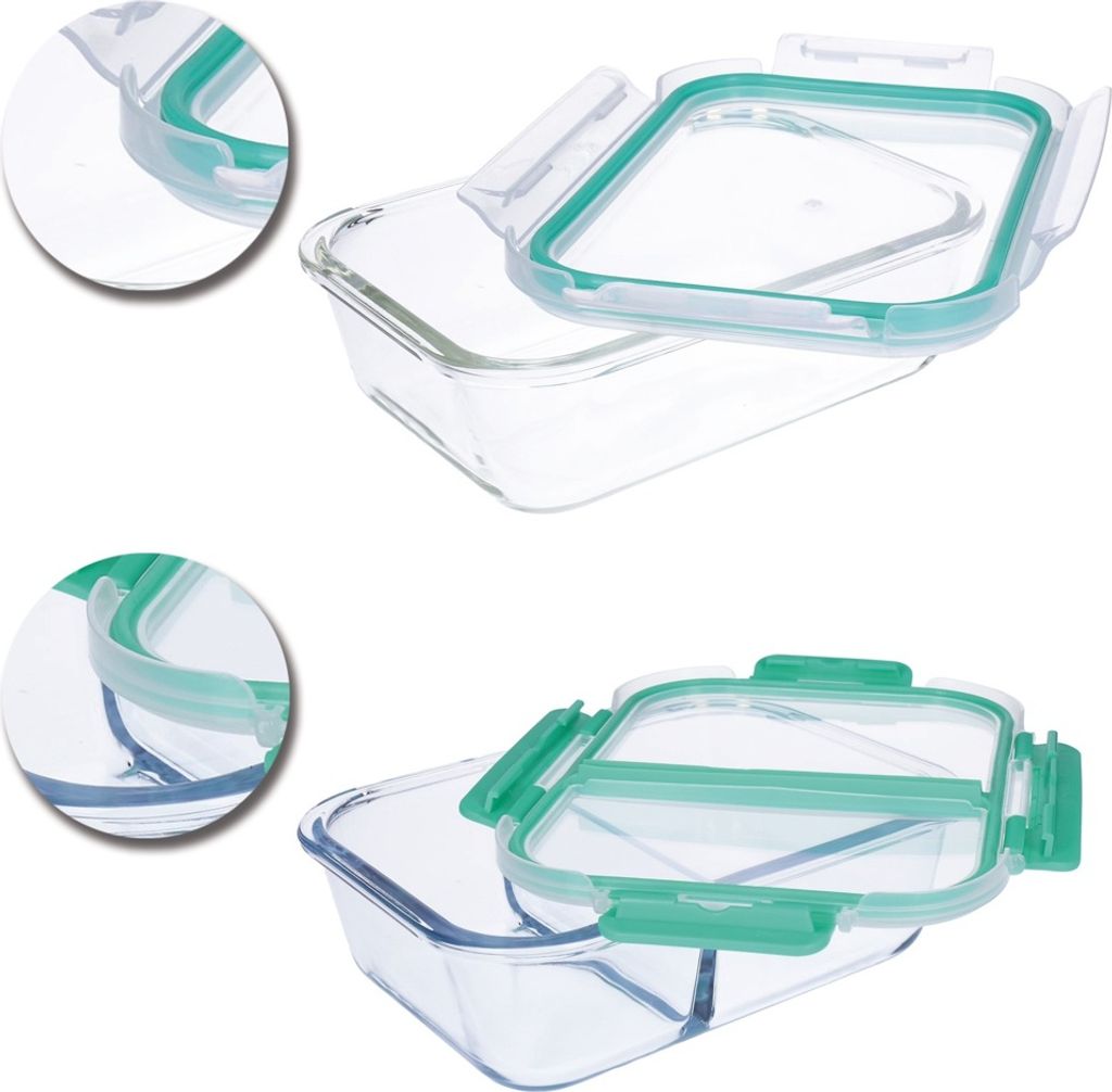 8 tlg. Glas- Frischhaltedosen Set, Klick- Deckel, Gefrier Produktbild 4