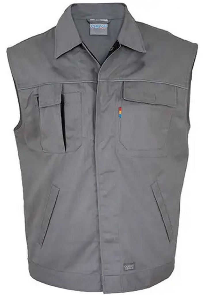 Carson Contrast - Weste für Herren, Arbeit LT5303 (S) (Grau/Schwarz)