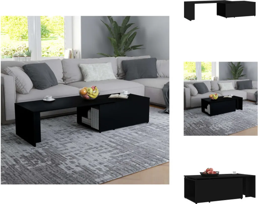 Tavolino da Salotto Nero 150 cm | Design Minimalista vidaXL in Legno
