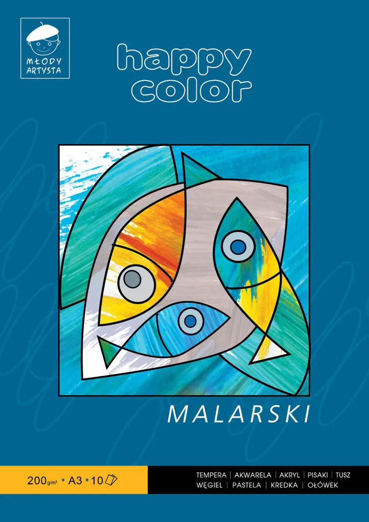 Carta Disegno A3 Happy Color Young Artist 200g/m² - 10 Fogli Bianco