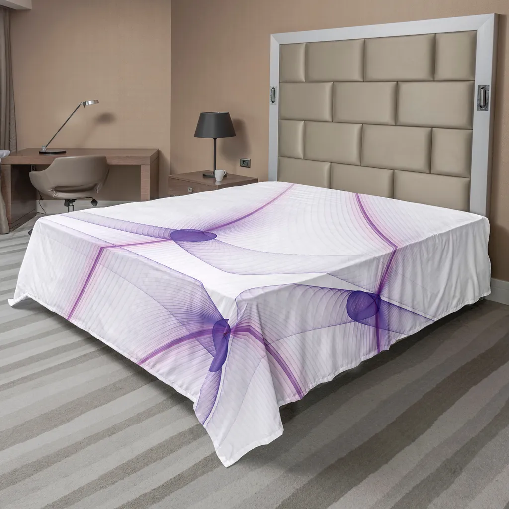 Lenzuolo ABAKUHAUS Spiers 260x228: Stampa Digitale Moderna Viola