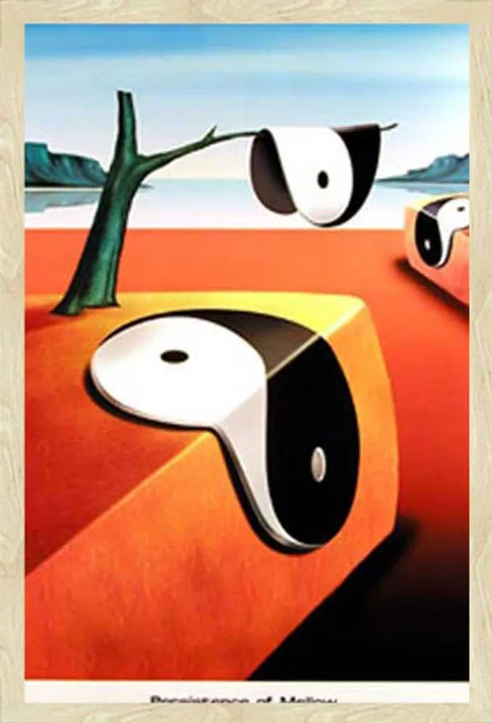Fun - Poster - Persistence + cornice rimovibile, Shinsuke® Maxi MDF oak, vetro acrilico