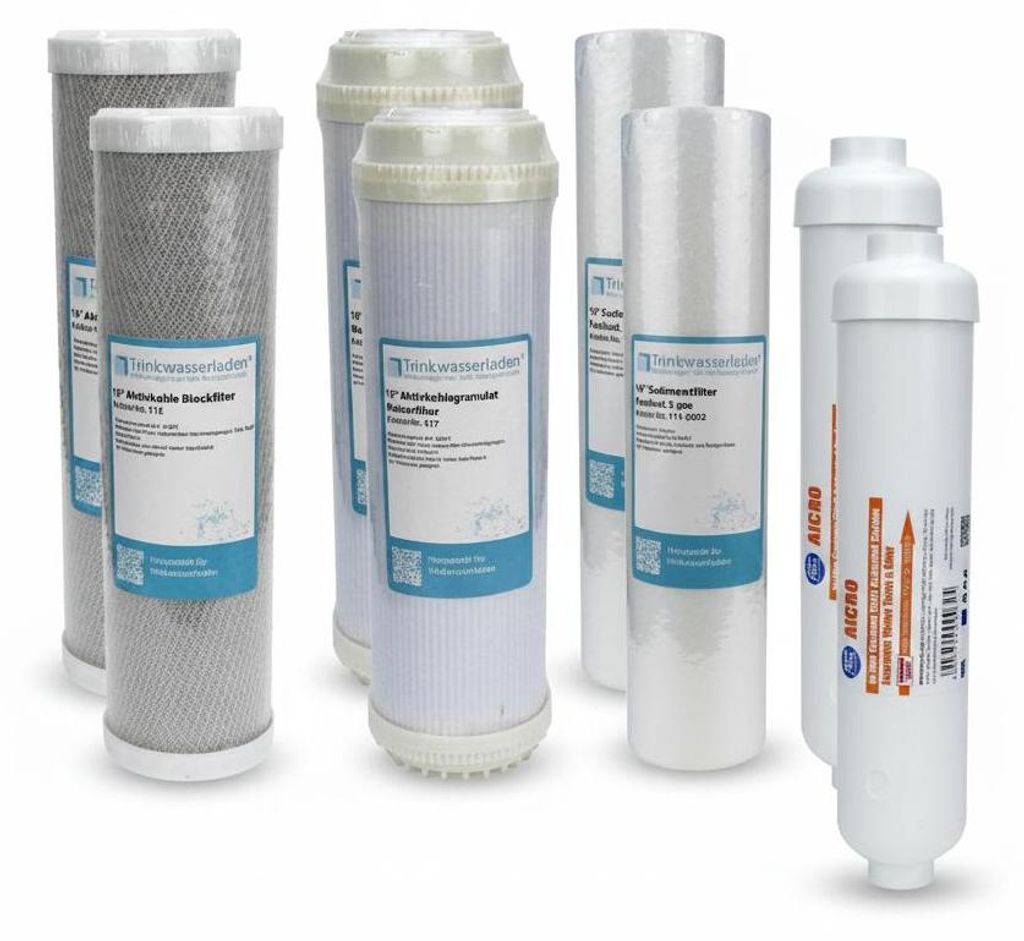 1 Jahr Filter Set 10' 8-teilig Ersatzfilter Umkehrosmose Produktbild 
