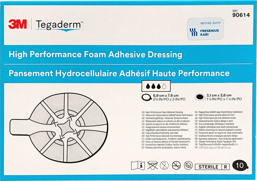 3M™ Tegaderm™ Foam Adhesive,pansement 3,1 cm x 3,8 cm, Image du produit 